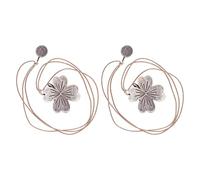 Curtain Tiebacks 2 PCS | Synthetic Carving Buckle with Sturdy Closure | Plum Shape Curtain Strap for Living Room/Office/Cafe | Elegant Binding Rope Accessories