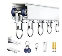 Curtain Track Ceiling Wall Mount, Aluminium Ceiling Curtain Track for Windows Room Divider Curtain, 0.5 1 2 2.5 2.8 3.5 3.8 4 4.7 5.6 6 12 M Curtains Rail System with Runners(3.30M)