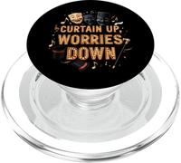Curtain Up Worries Down Theater Acting Musical PopSockets PopGrip per MagSafe