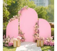 Curtainboro Set di 3 coperture per archi nuziali, 1,5 m, 2,2 m, 1,5 m, in tessuto, double face, in spandex, copertura superiore rotonda per matrimoni, feste di compleanno, baby shower, banchetti