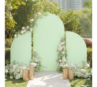 Curtainboro Set di 3 coperture per archi nuziali, 1,5 m, 2,2 m, 1,5 m, in tessuto, double face, in spandex, copertura superiore rotonda per matrimoni, feste di compleanno, baby shower, banchetti