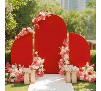 Curtainboro Set di 3 coperture per archi nuziali, 1,5 m, 2,2 m, 1,5 m, in tessuto, double face, in spandex, copertura superiore rotonda per matrimoni, feste di compleanno, baby shower, banchetti