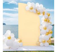 Curtainboro Set di supporto per fondale, arco a mezza luna, supporto per matrimoni, baby shower e decorazioni di laurea