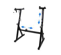 Curtainboro Supporto per tastiera per pianoforte, stile Z, supporto per tastiera regolabile e portatile, resistente, robusto supporto per tastiera musicale