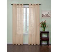 CurtainFresh Braccio e Martello Tenda per Finestra in Voile Trasparente neutralizzante odori per Camera da Letto o Soggiorno (1 Pannello), Poliestere Tessuto, Latte, 59 in x 108 in