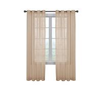 CurtainFresh Arm & Hammer Tenda per Finestra in Voile Trasparente neutralizzante odori per Camera da Letto o Soggiorno (1 Pannello), Poliestere Tessuto, Latte, 59 in x 120 in