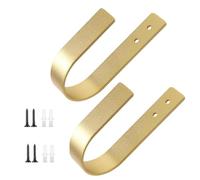 Curtains Holdbacks Set, 2-Piece U Shape, Metal Drapery Tiebacks with Sturdy Build, Window Decor Aid with Smooth Comfort, Modern Home Style, Accessory for Living Room Bedroom 6.3x3.27x1.18 inches