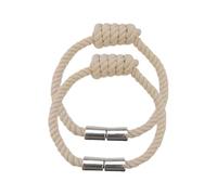 Curtains Ties - 2 Pezzi Magnetic Woven Rope Window Decor | Drapery Holdbacks | Magnetic Curtain Tiebacks for Apartment Workplace Restaurant Dorm, Bedroom Kitchen Home Decor, No Drill Installation, De
