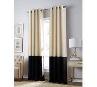 Curtainworks Kendall Tenda a Pannello, Tessuto, Crema/Nero, 84 in