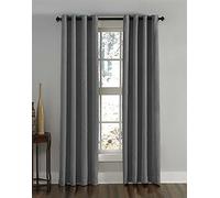 Curtainworks Lenox Grommet Curtain Panel, Grey, 50 by 132"