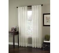 Curtainworks Soho Voile Sheer Curtain Panel, Oyster, by 84 Inches