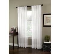 Curtainworks Soho Voile Sheer Curtain Panel, Winter White, 59 by 95 Inches