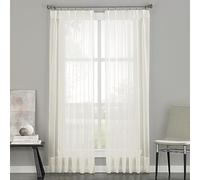 Curtainworks Soho Voile Sheer Ganci per Tenda a Pannello, Oyster, 29 by 108"