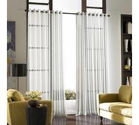 Curtainworks Soho Voile Sheer Grommet Panel, Poliestere, Winter White, 59 by 108 Inches