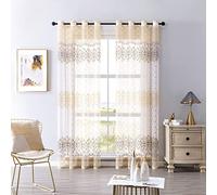 Curtais Trasparente per Stanza Luminosa 140x260cm, Curtais Semi Voile per Camera da Letto Stanza Luce, Tenda Filtrante Chiara Trasparente Voile Tende Curtai Semitrasparenti Tende Pale, B, 140x225cm