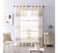 Curtais Trasparente per Stanza Luminosa 140x260cm, Curtais Semi Voile per Camera da Letto Stanza Luce, Tenda Filtrante Chiara Trasparente Voile Tende Curtai Semitrasparenti Tende Pale, B, 132x160cm