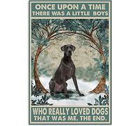 Curteny Targa in metallo retrò nera con scritta in inglese Great Dane, There Used to Be A Boy Who Liked Dogs Very Much, interessante poster in alluminio per bagno, pub, caffetteria, decorazione
