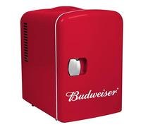 Curtis Budweiser MIS135BUD, mini frigorifero portatile compatto per frigorifero, capacità 4 litri, 6 lattine da 12 once, 100% ultimo intervento freon ed ecologico, rosso