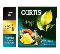 CURTIS TEA, BAHAMA NIGHTS, COMBINAZIONE UNICA DI TÈ VERDE CINESE E FRUTTA ESOTICA, 20 PIRAMIDI INDIVIDUALI IN RETE