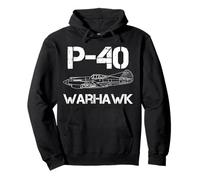Curtiss P-40 Warhawk Fighter Aircraft WW2 Aereo Felpa con Cappuccio