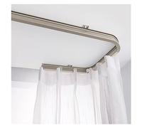 Curtk Rail flessibile e pieghevole, asta scorrevole tagliabile per montaggio a soffitto/parete, 1,2-9,1 m, sistema di puleggia silenzioso per un funzionamento regolare, lunghezza regolabile, ideale