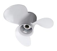 CURTT Elica Fuoribordo Motore Marino 664-45947-01-El 9 7/8 X 11 1/4 per Yamaha 20-30 Lega di Alluminio 3 Lama Nero 10 Spline Dente R Rotazione