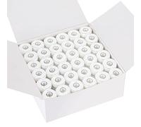 Curtzy 144 Bobine di Filo Preavvolte Bianche Misura A SA156-45m Filo di Poliestere - Kit Bobina per Ricamo a Mano e Macchine da Cucire - Fili di Poliestere di Colore Bianco