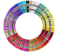 Curtzy Filo da Ricamo (100 Matassine Punto Croce) 8 m Colori Arcobaleno Set Punto Croce da 6 Filo Cotone da Ricamo - Fili Ricamo per Artigianato, Punto Croce, Braccialetti Amicizia, Uncinetto, Cucito