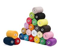Curtzy Set Rocchetto Filo per Macchina da Cucire Poliestere (24pz) - Bobine per Macchina da Cucire da 6 cm con 914 m di Filo da Ricamo - Kit Filo da Cucito in 24 Colori per Ricamo a Mano e Macchina