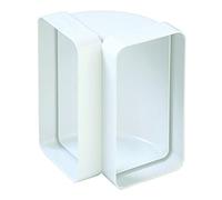 EDIL PLAST - LA VENTILAZIONE CURVA VERTICALE IN ABS 120X60 MM BIANCO PER TUBO RETTANGOLARE CCV126B