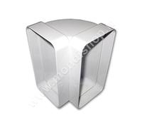 EDIL PLAST - LA VENTILAZIONE CURVA VERTICALE IN ABS 220X90 MM BIANCO PER TUBO RETTANGOLARE CCV229B