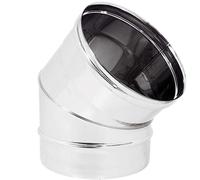 Curva 45° Acciaio Inox Spessore 0,5 MM Canna Fumaria Monoparete