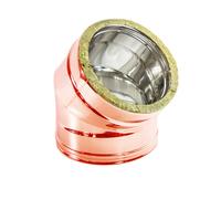 CURVA 45° DOPPIA PARETE COIBENTATA INT INOX 316 AISI DC 5 EST RAME 6 DC CANNA