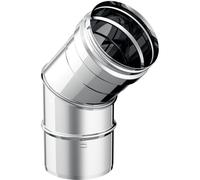 Curva 45° Gradi Camini Wierer in Acciaio Inox Mono Parete Vari Diametri