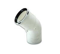 Curva 45° M/F Ø80 PP bianco Bianco