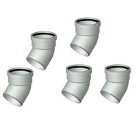 CURVA 45° SILENT PER SCARICO DIAM.110 AD INNESTO STOCK 5 PEZZI