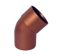 Curva 45° x 80mm rame antico per tubi di scarico pluviale