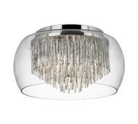 Curva 4Lt Flush - Metallo cromato e vetro cristallo
