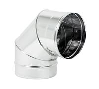 Curva 90° acciaio inox Ø250 sp 0,5 mm cromato EUROPROFIL