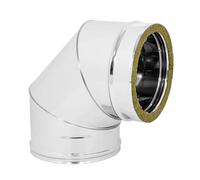 Curva 90° doppia parete acciaio inox Ø250/Ø300 sp.0,5 EUROPROFIL