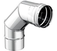 Curva 90° Gradi Camini Wierer in Acciaio Inox Mono Parete Vari Diametri