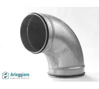 Curva 90 gradi in lamiera zincata stampata per aria con guarnizione di tenuta