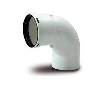 Curva 90° M/F Ø80 PP bianco Bianco