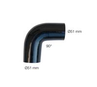 Manicotto Manitor in silicone rinforzato nero Curva 90 gradi 51mm