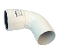 CURVA 90° MF Ø 60 MM ALLUMINIO BIANCO MASCHIO FEMMINA