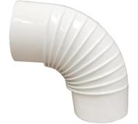 Curva 90° per Stufa A Legna Ferro Bianco Da Maschio Ø 100mm A Femmina Ø 100mm Bianco MF