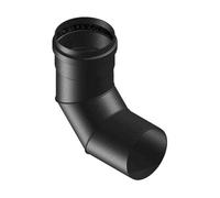 Curva 90 ° Smaltata Nero Opaco per Stufe a Pellet Ø 80 COV
