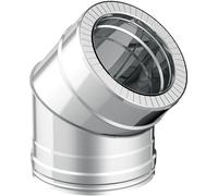 Curva a 45° diam.100/150 inox sp.0,5 mm - doppia parete Inox