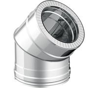 Curva a 45° diam.80/130 inox sp.0,5 mm - doppia parete Inox