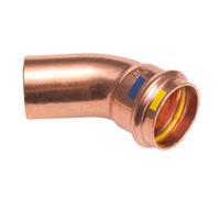 Curva a 45 gradi IBP per acqua e gas M/F D 35 mm in rame P15040 03500000